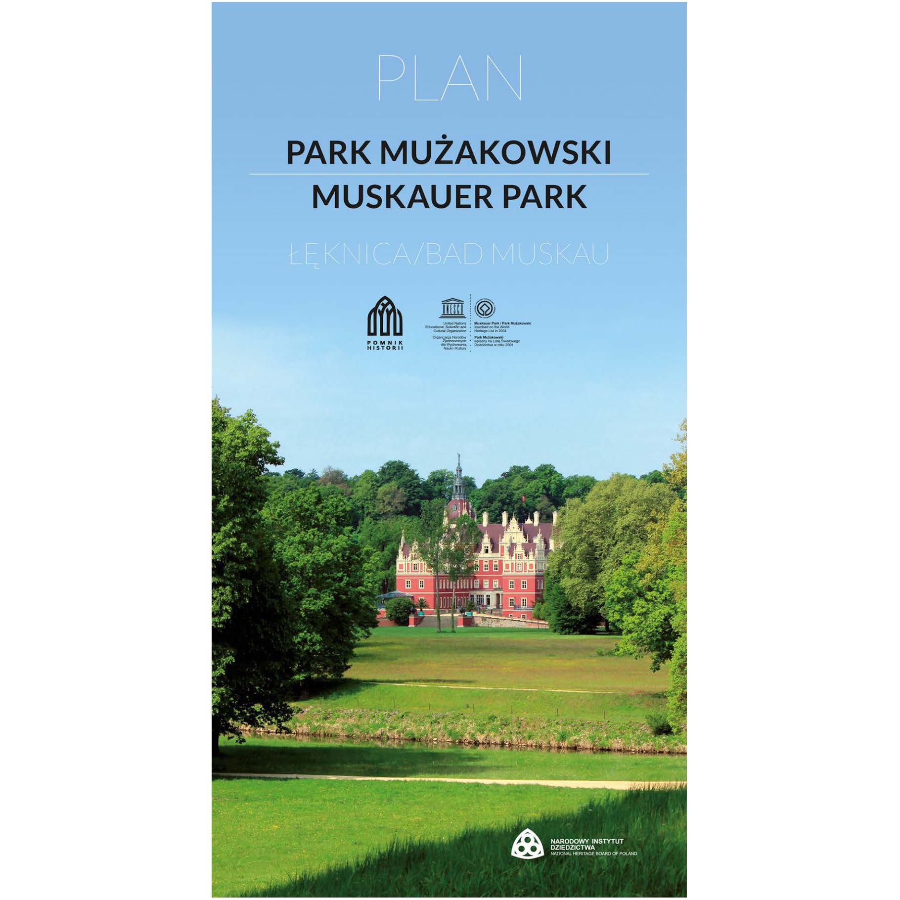 Park Mużakowski. Mapa - Wydawnictwa Narodowego Instytutu Dziedzictwa